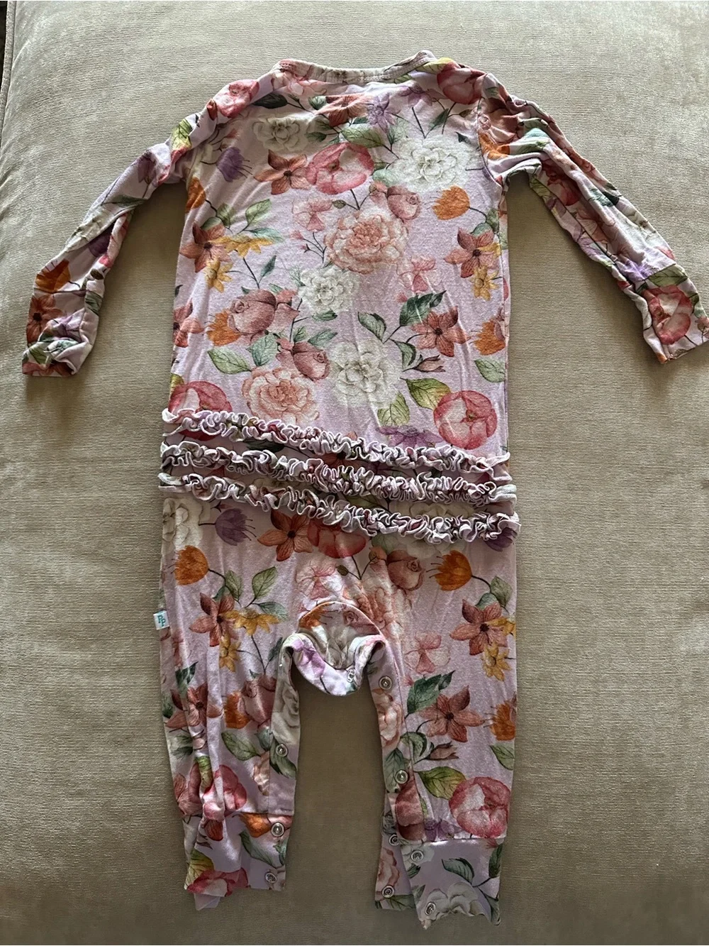 Posh Peanut Floral Print Pink One-Piece Romper